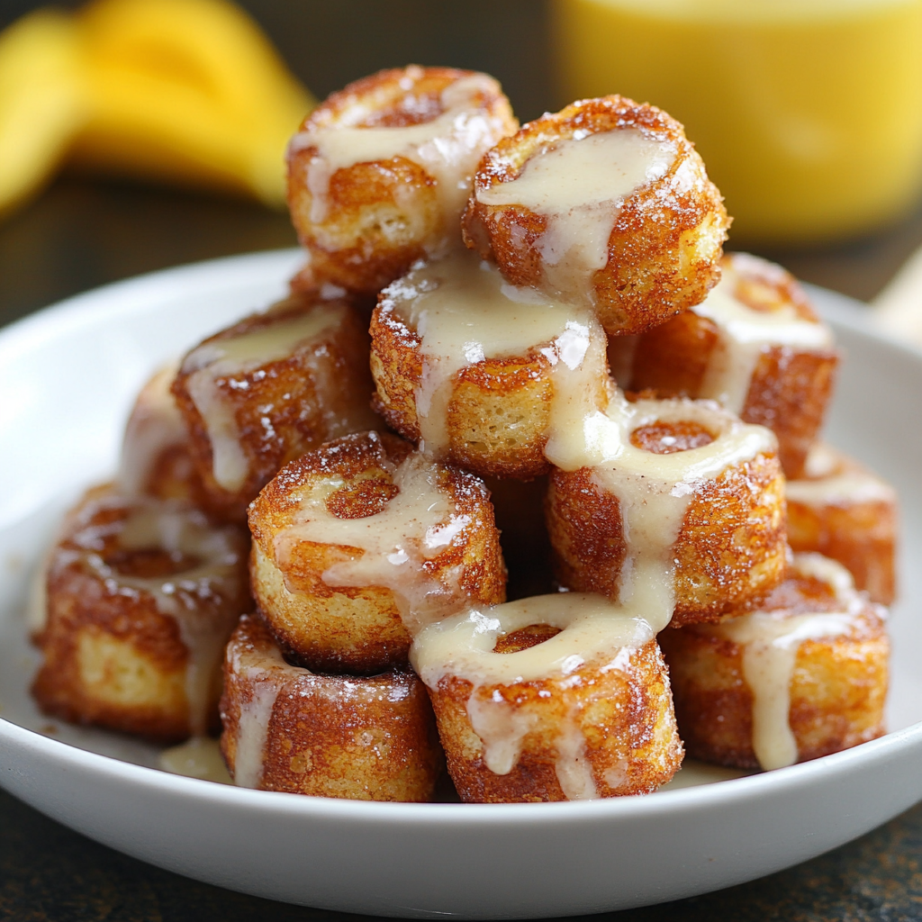 Cinnamon Roll French Toast Bites
