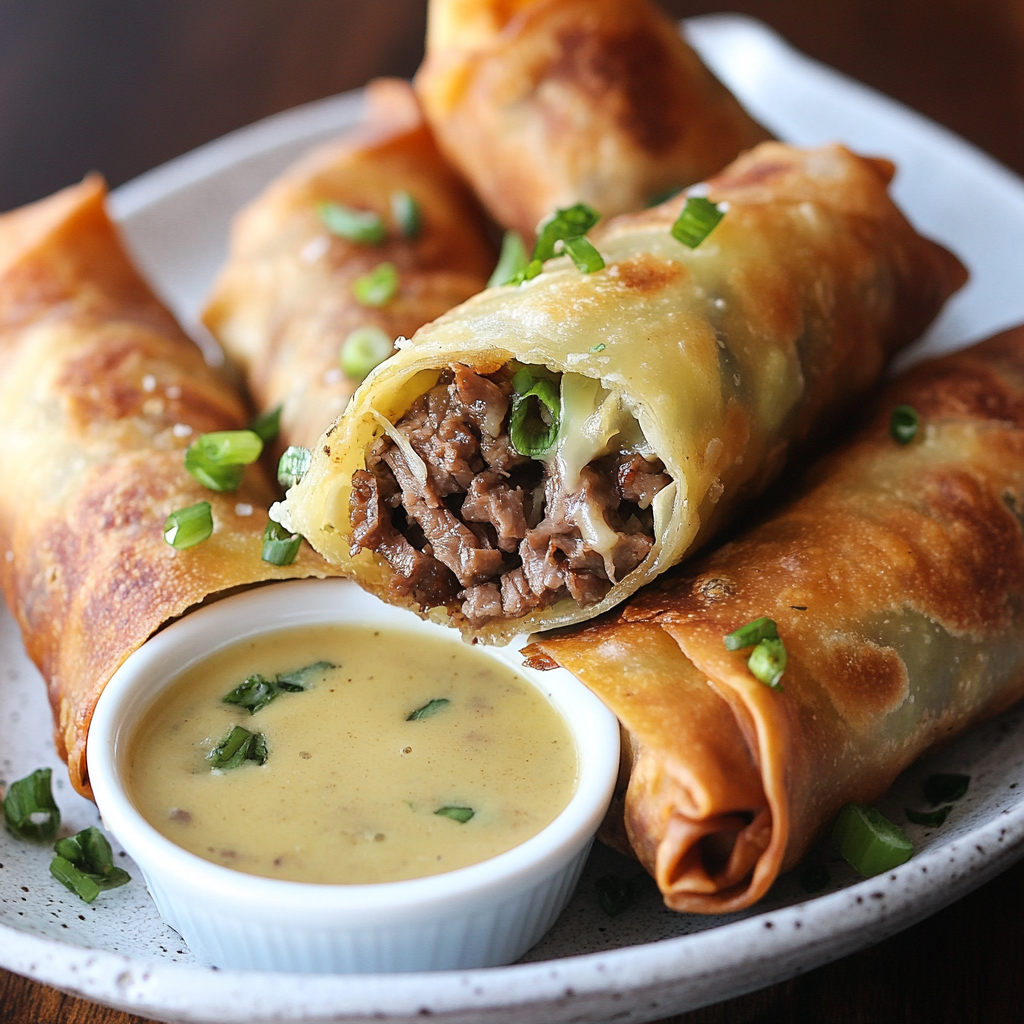 Delicious Philly Cheesesteak Egg Rolls Recipe
